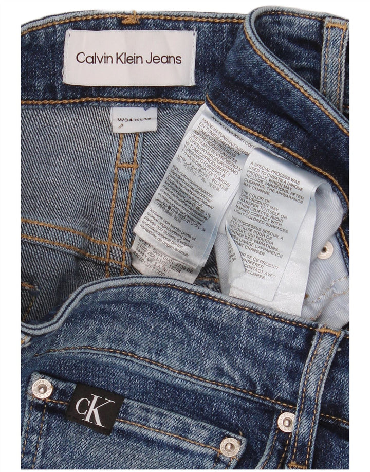 Blugi slim pentru bărbați Calvin Klein W34 L32 Bumbac albastru