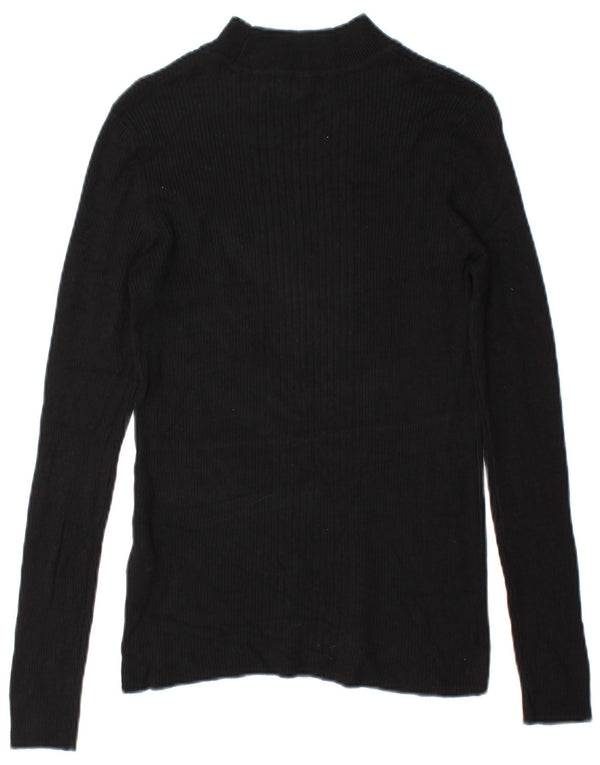 Marks & Spencer Top pentru femei cu mânecă lungă UK 14 Medium Black Viscose