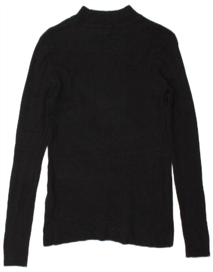 Marks & Spencer Top pentru femei cu mânecă lungă UK 14 Medium Black Viscose