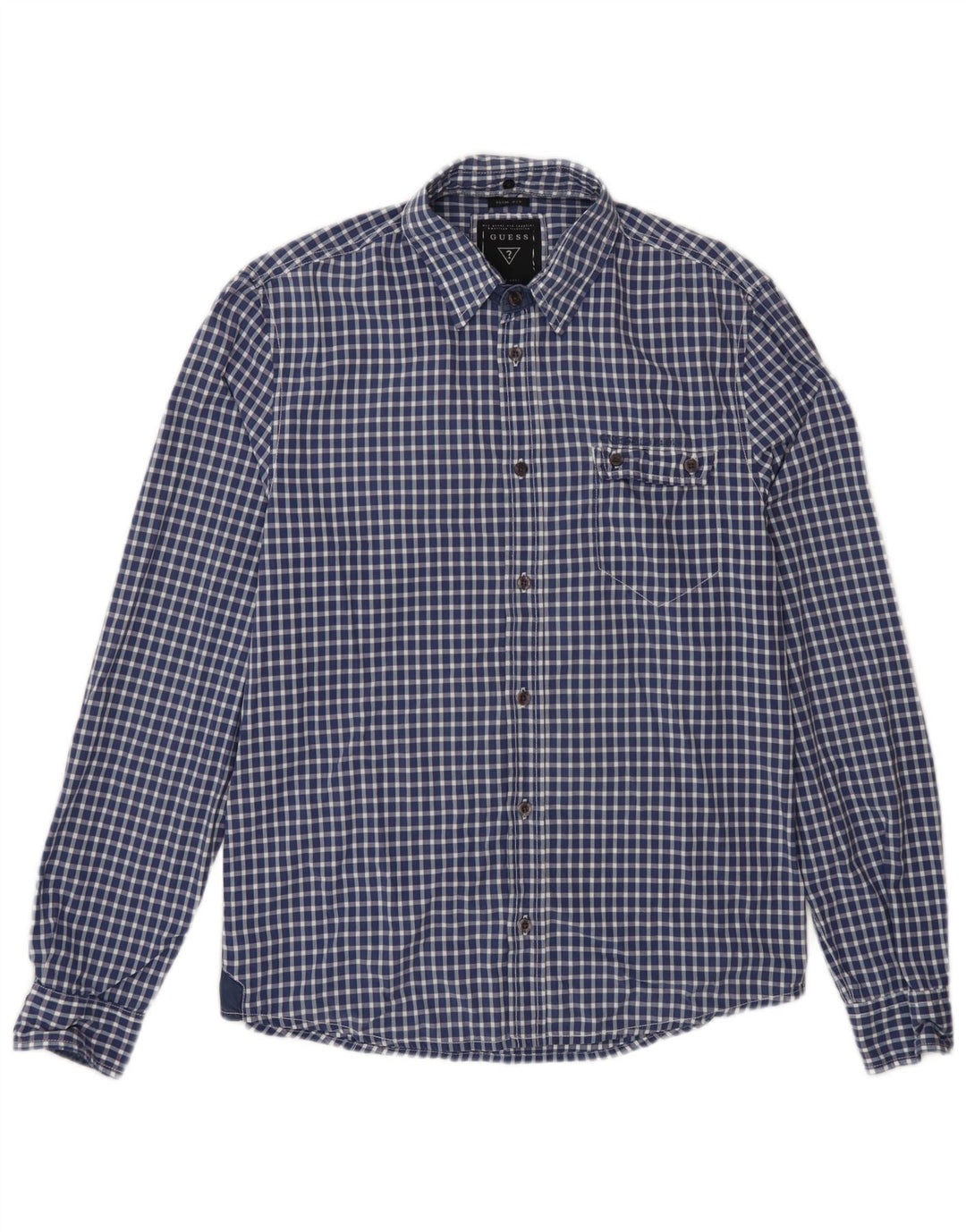 Cămașă pentru bărbați Guess Slim Fit Medium Blue Gingham