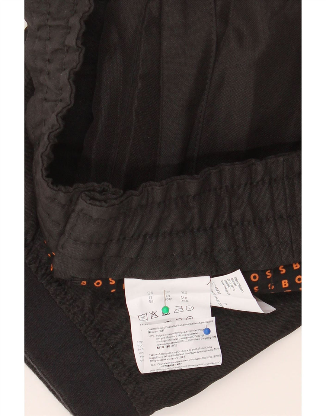 Pantaloni cargo Hugo Boss pentru bărbați, W34 L30, poliester negru