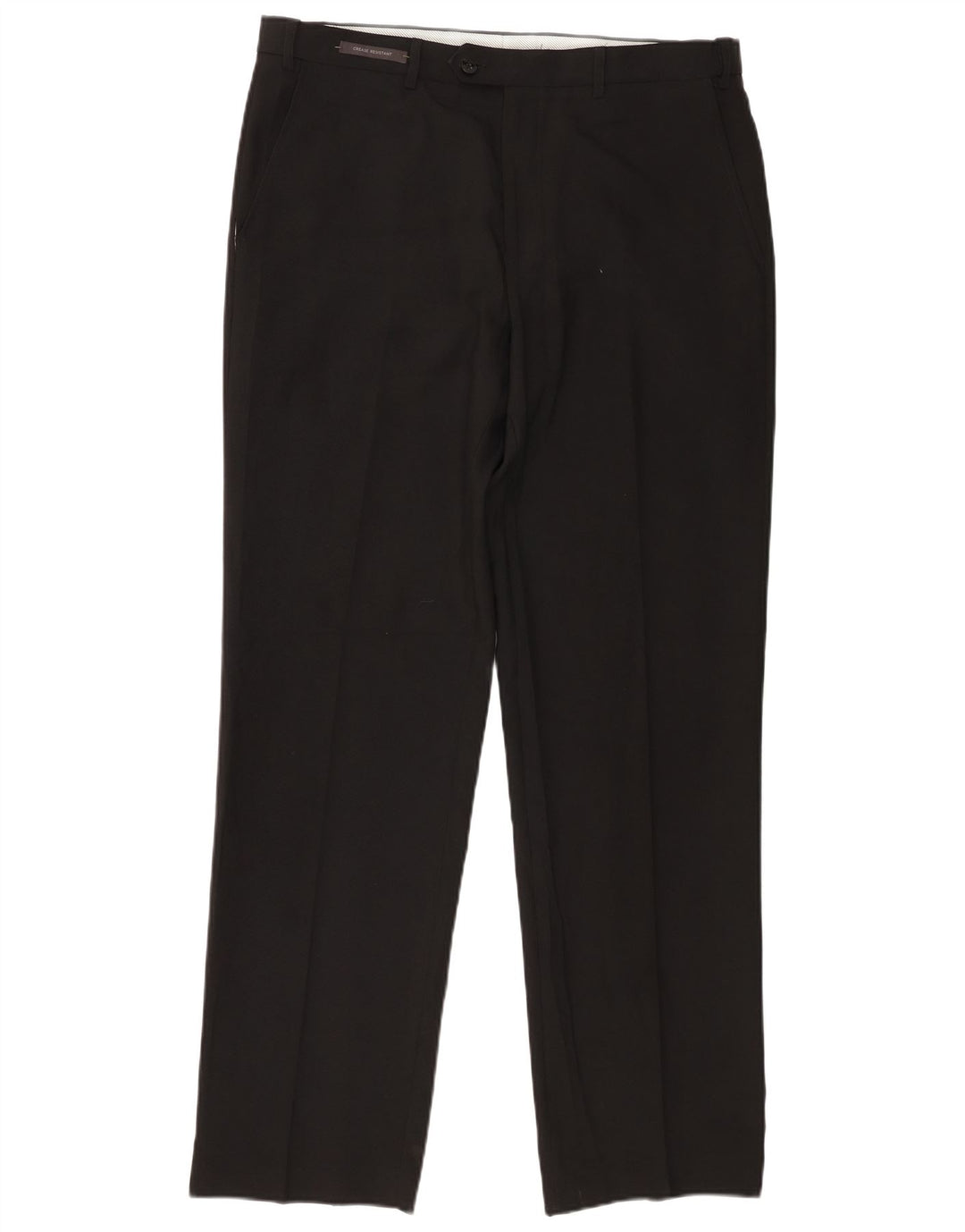 Pantaloni de costum pentru bărbați Marks & Spencer, cu ajustare normală, L36 L31, poliester negru