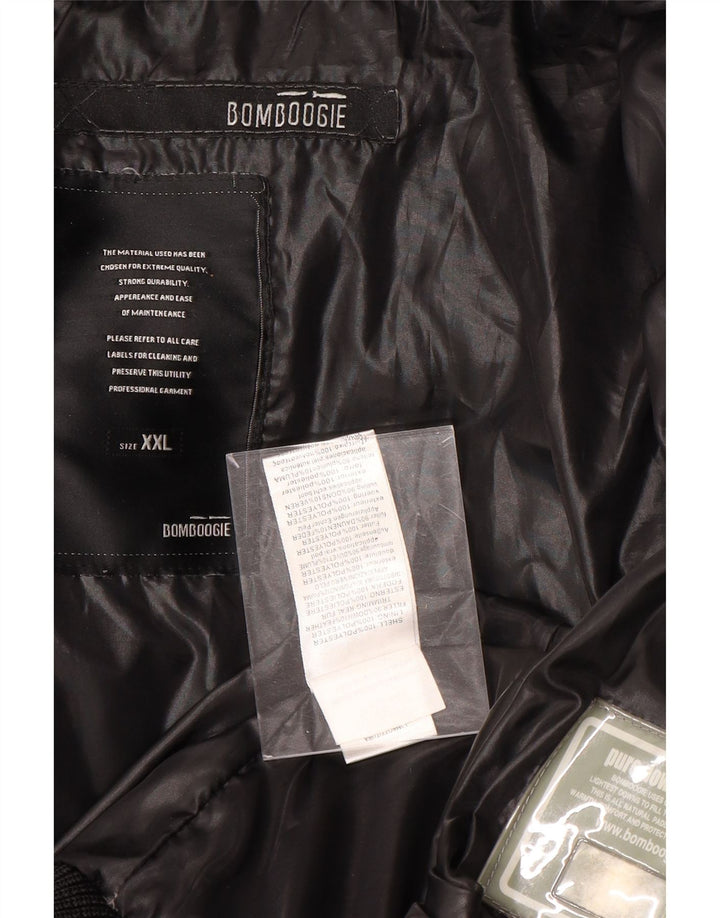 Jachetă căptușită cu glugă pentru bărbați BOMBOOGIE UK 44 2XL Poliester negru