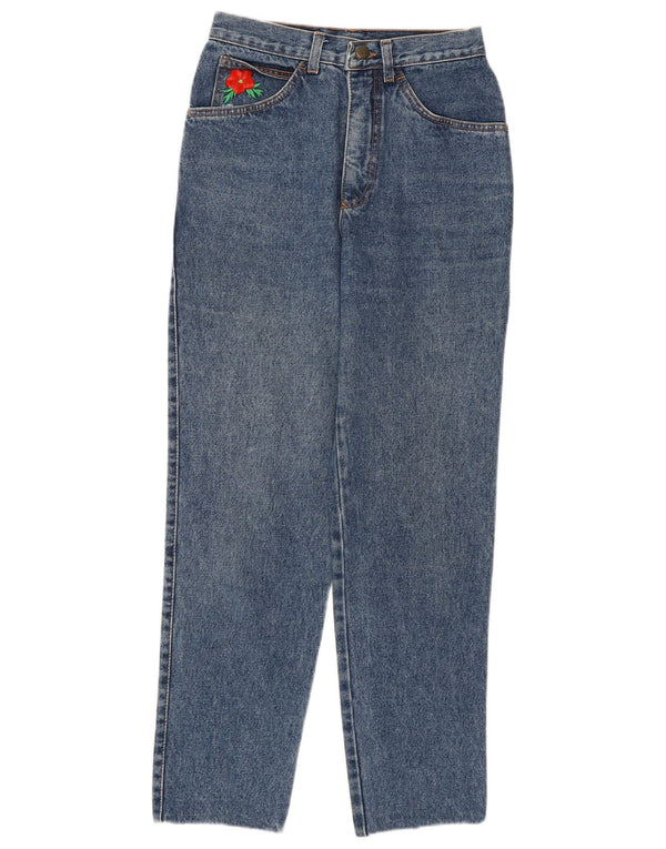 STEFANEL Blugi conici cu talie înaltă pentru femei IT 44 Medium L26 L27 Bumbac albastru