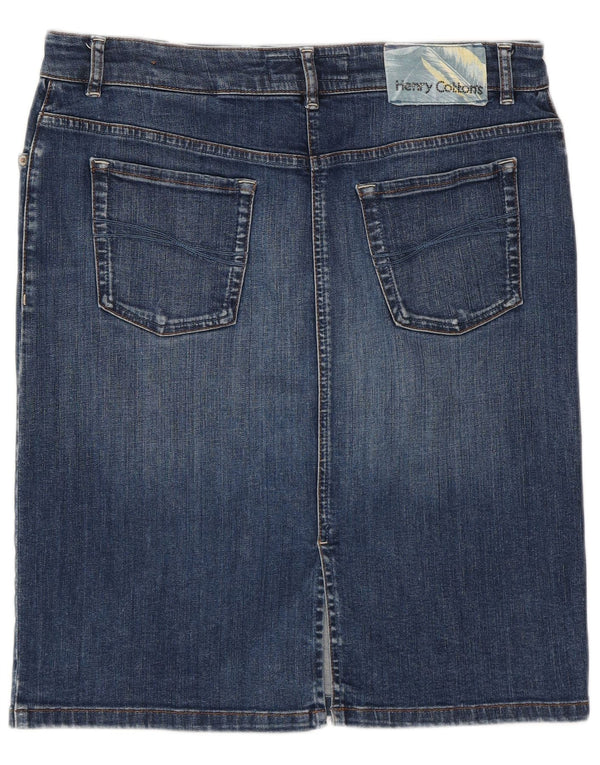 Henry Cottons Womens Denim Skirt W32 Large Blue Cotton
