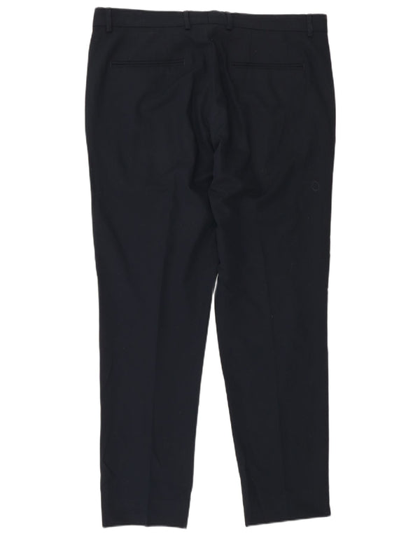 Pantaloni chino slim pentru bărbați Zara EU 42 Large W32 L29 Bleumarin Poliester