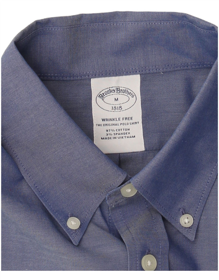 Cămașă Brooks Brothers pentru bărbați, bumbac albastru mediu