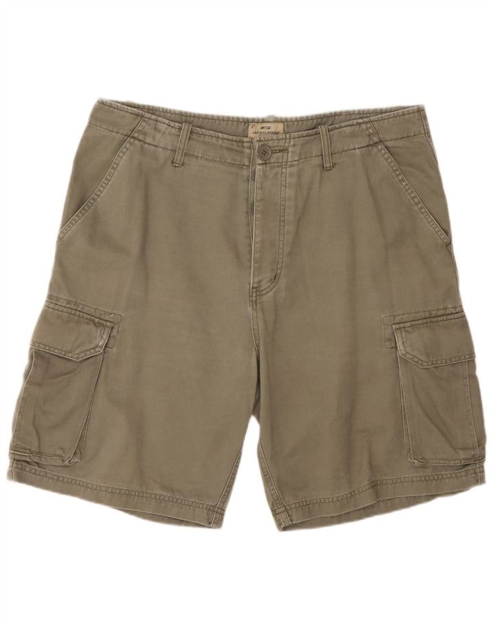 Pantaloni scurti cargo Jack & Jones pentru bărbați, mari W34, bumbac kaki