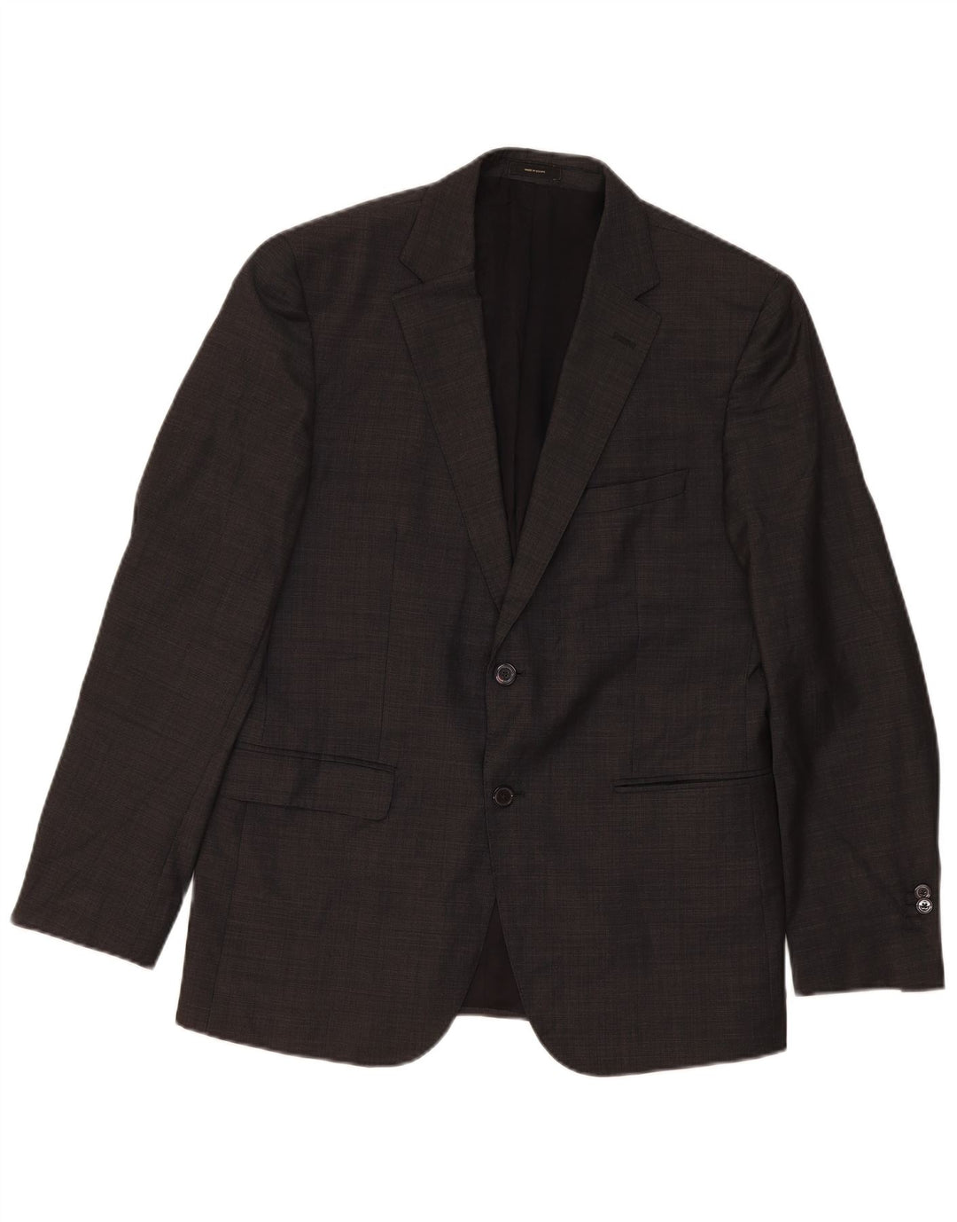 Massimo Dutti Mens 2 Button Blazer Jacket EU 52 Large Grey Wool