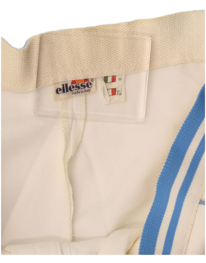ELLESSE Mens Chino Shorts IT 52 XL W36  White Striped Vintage Ellesse and Second-Hand Ellesse from Messina Hembry 
