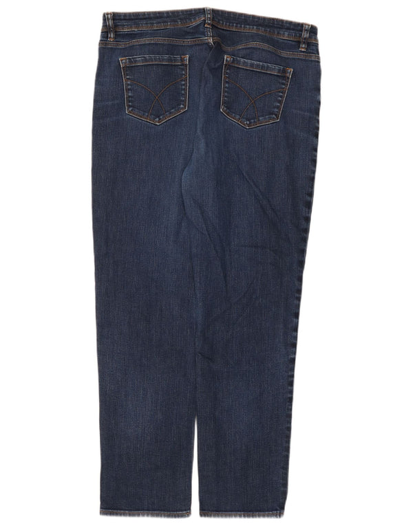 Crew Clothing Blugi subțiri pentru femei UK 16 Large W36 L28 Blue Bumbac