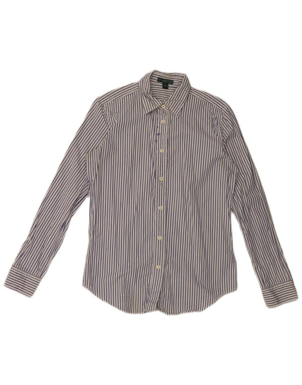 Cămașă Ralph Lauren pentru femei UK 14 Medium White Pinstripe Bumbac