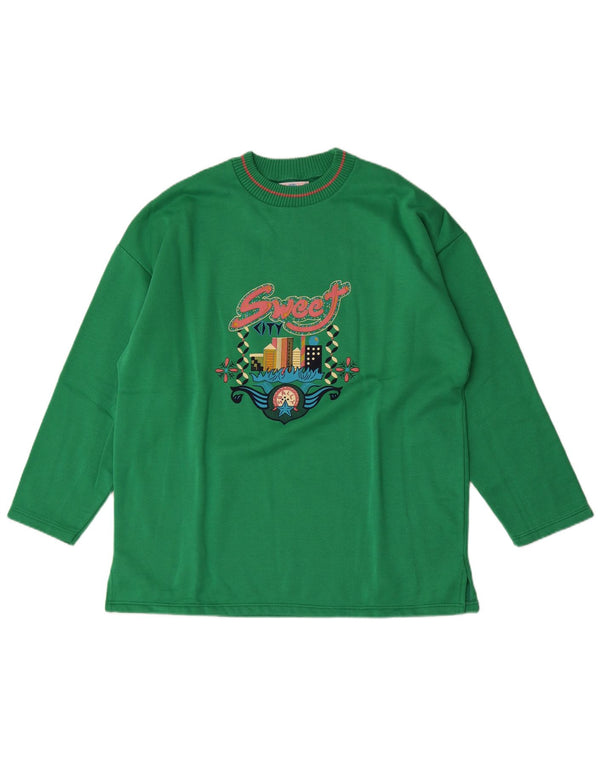 Trening complet vintage pentru femei, UK 18 XL, bumbac verde