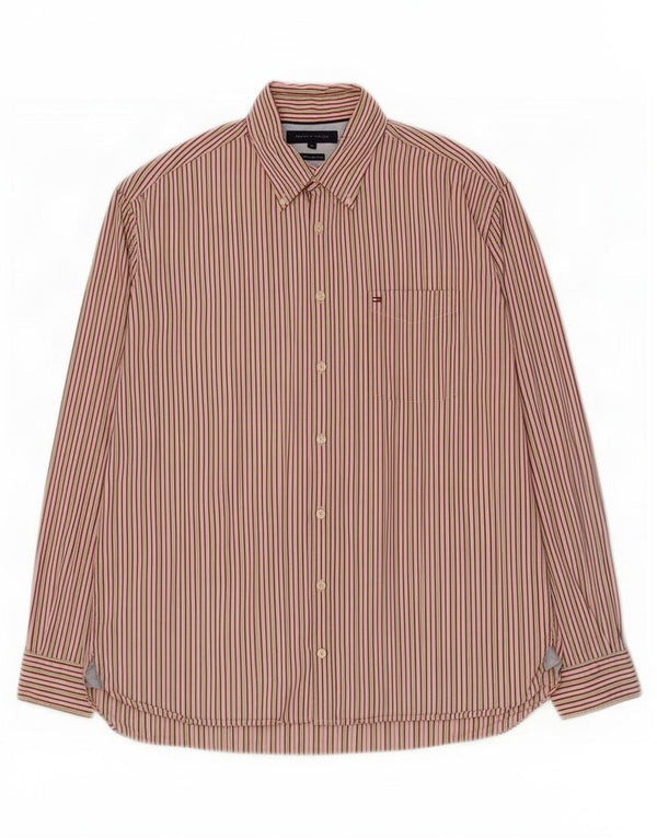 Cămașă pentru bărbați Tommy Hilfiger XL, bumbac cu dungi multicolore