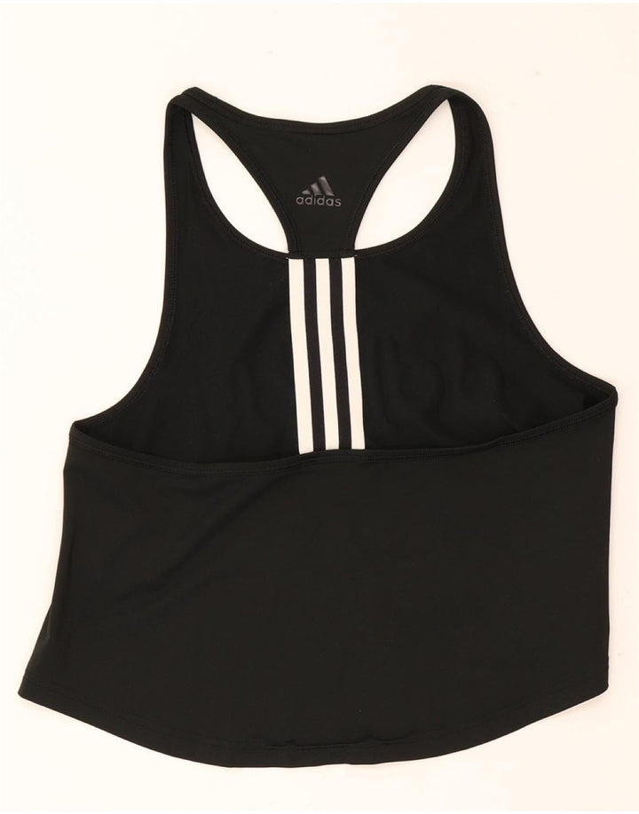 Adidas pentru femei Crop Vest Vest Top Marea Britanie 12/14 Mediu Negru Poliester