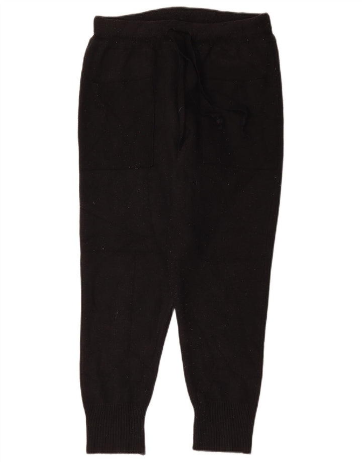 Pantaloni de trening Zara Femei Joggeri UK 14 Medium Black Viscose