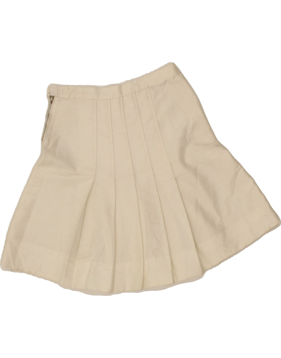 VINTAGE Womens A-Line Skirt W24 XS White Vintage Vintage and Second-Hand Vintage from Messina Hembry 