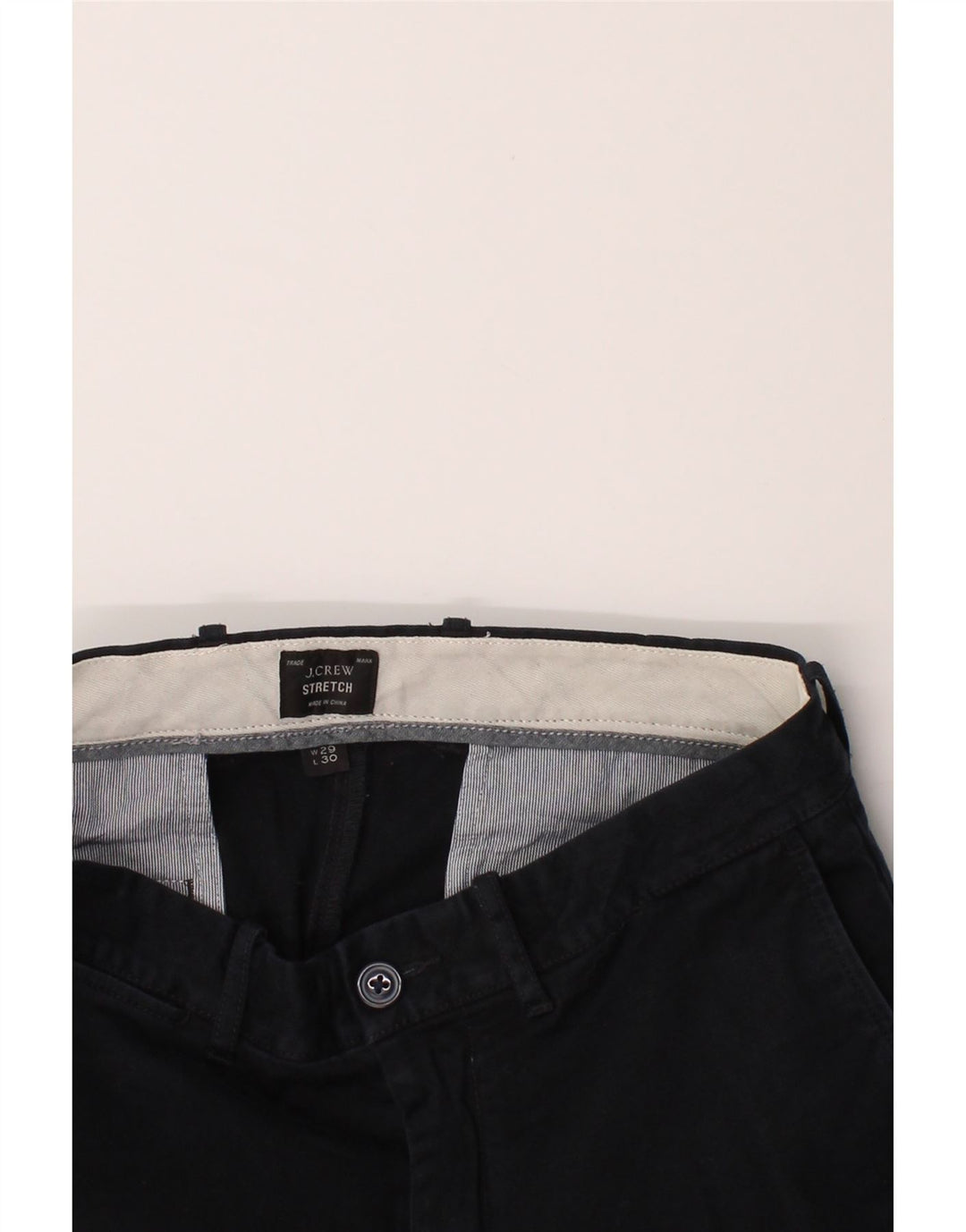 J. CREW Mens Slim Chino Trousers W29 L30 Navy Blue Vintage J. Crew and Second-Hand J. Crew from Messina Hembry 