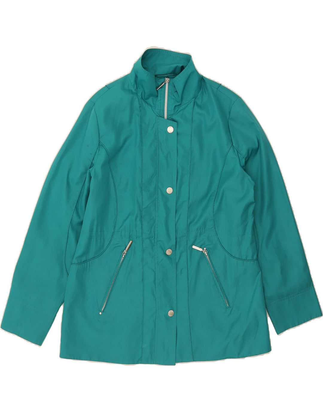 PACO BOUTIQUE Womens Rain Jacket UK 16 Large Turquoise Polyester Vintage Paco Boutique and Second-Hand Paco Boutique from Messina Hembry 