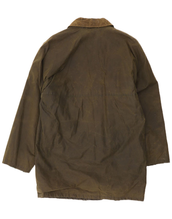 Palton vintage pentru bărbați din bumbac cerat UK 38 Medium Khaki