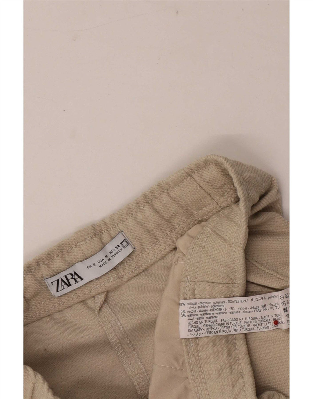 Pantaloni scurți casual pentru bărbați Zara Mici W27 Bej Poliester