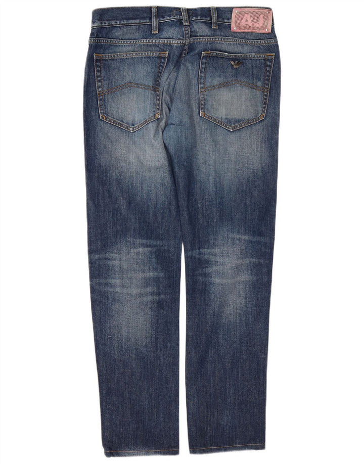 Blugi slim pentru bărbați Armani Distressed W34 L30 Bumbac albastru