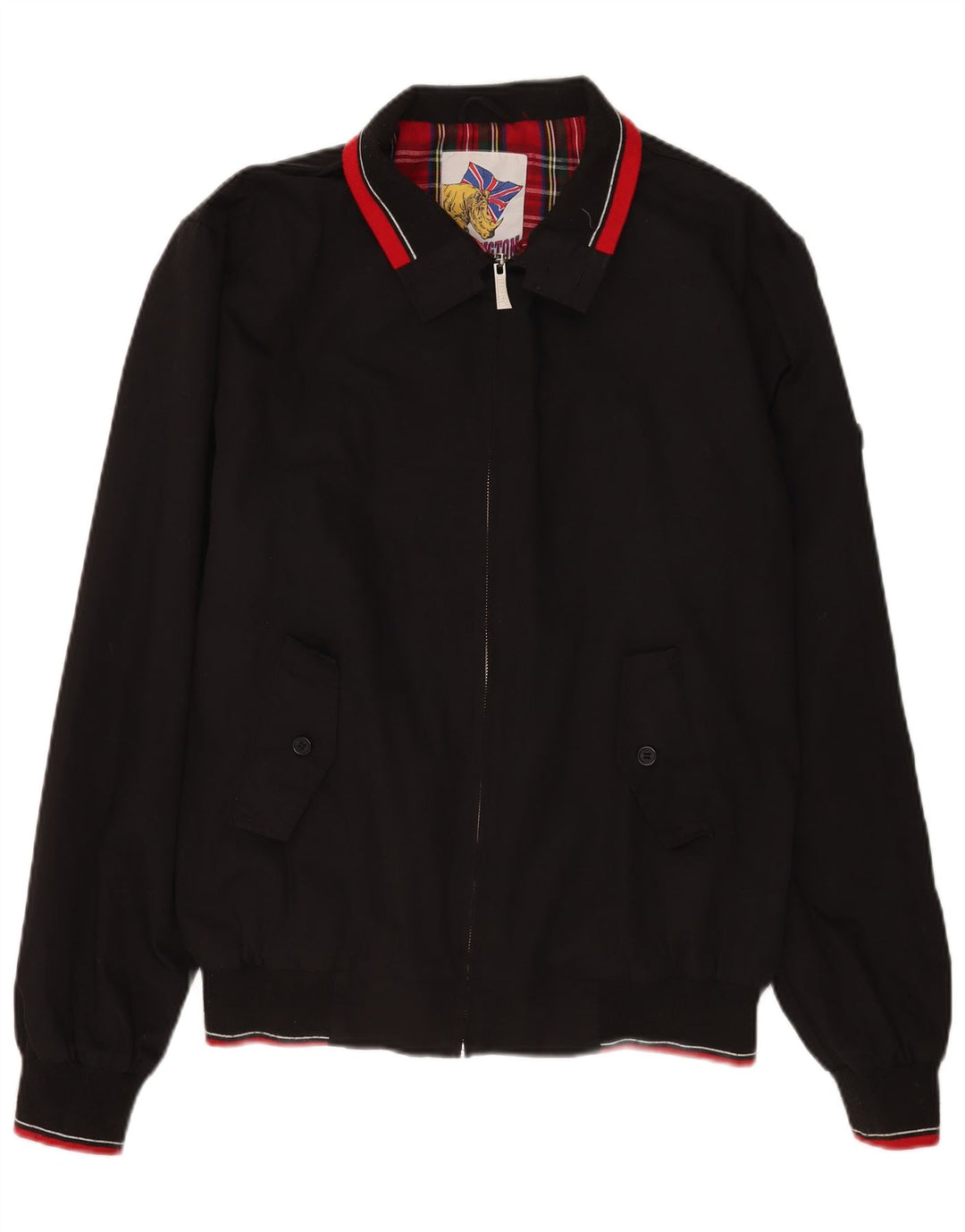 Bomber vintage pentru bărbați UK 44 2XL negru poliester retro