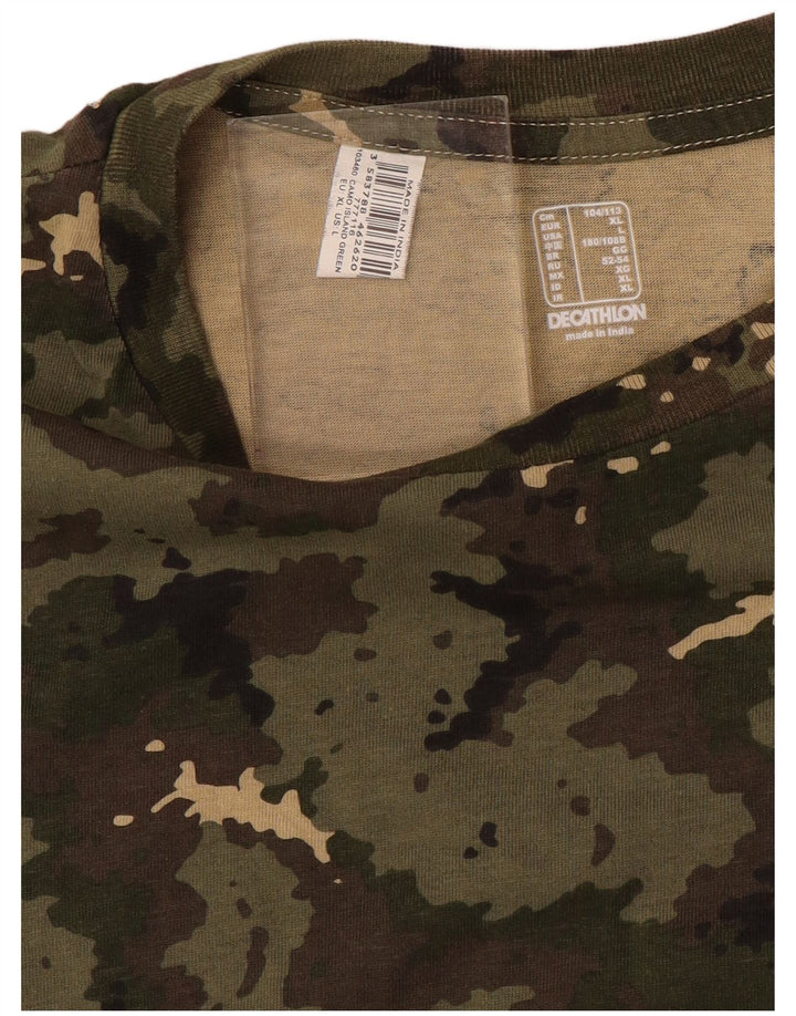 Tricou pentru bărbați Decathlon Top XL Kaki Camuflaj
