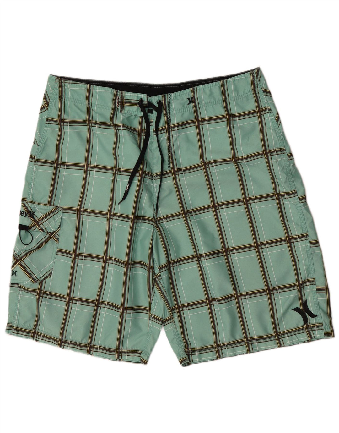 Pantaloni scurți de înot Hurley pentru bărbați, mari, verzi din poliester