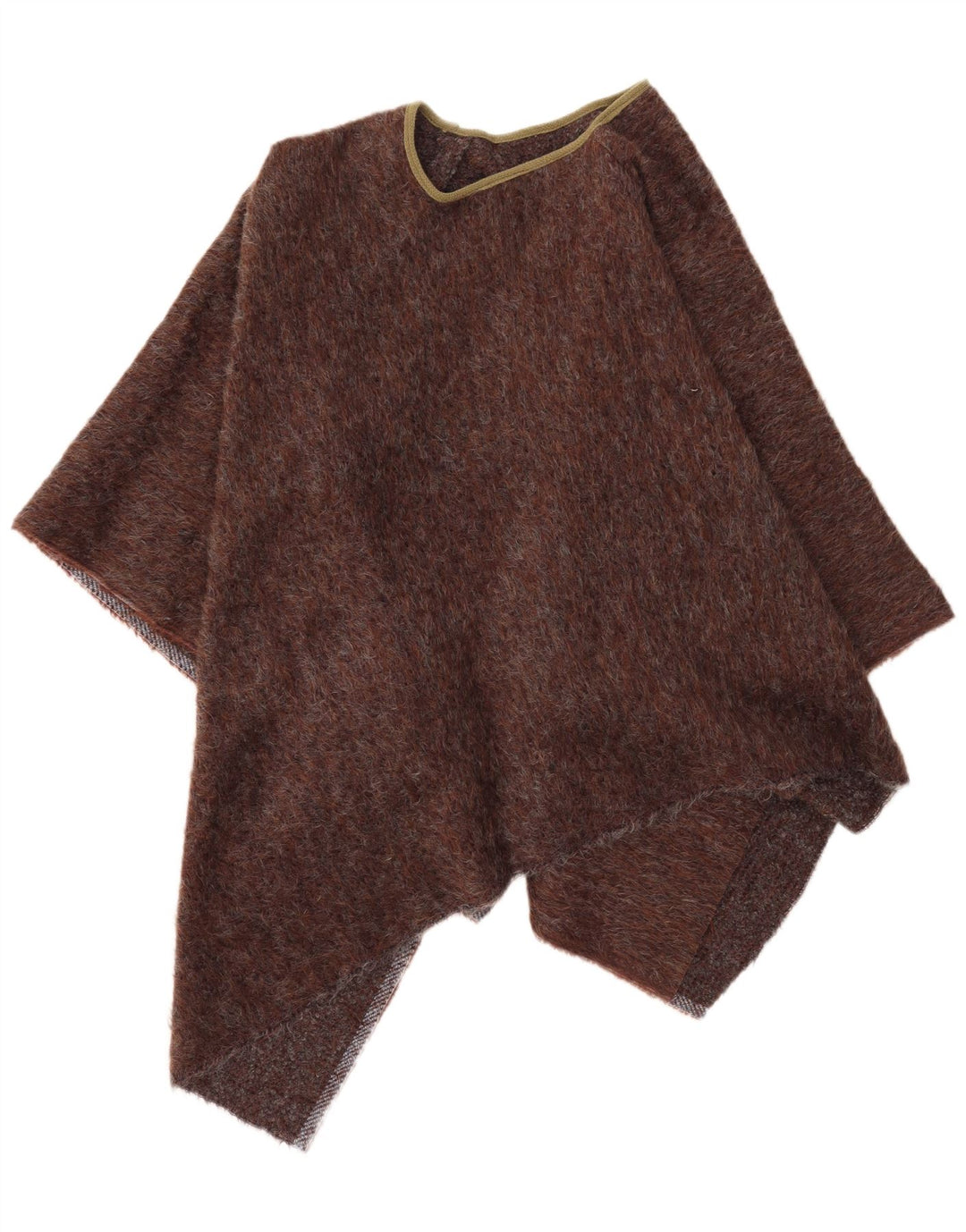 Jumper Vintage Poncho Asimetric pentru Femei Mărime Unică Maro