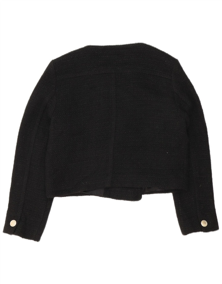 Jachetă Bolero pentru femei Reiss, la dublu piept, UK 12 Medium Black Acrylic