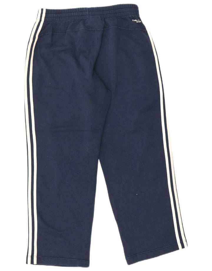 Pantaloni de trening Adidas pentru bărbați, bumbac mediu albastru bleumarin