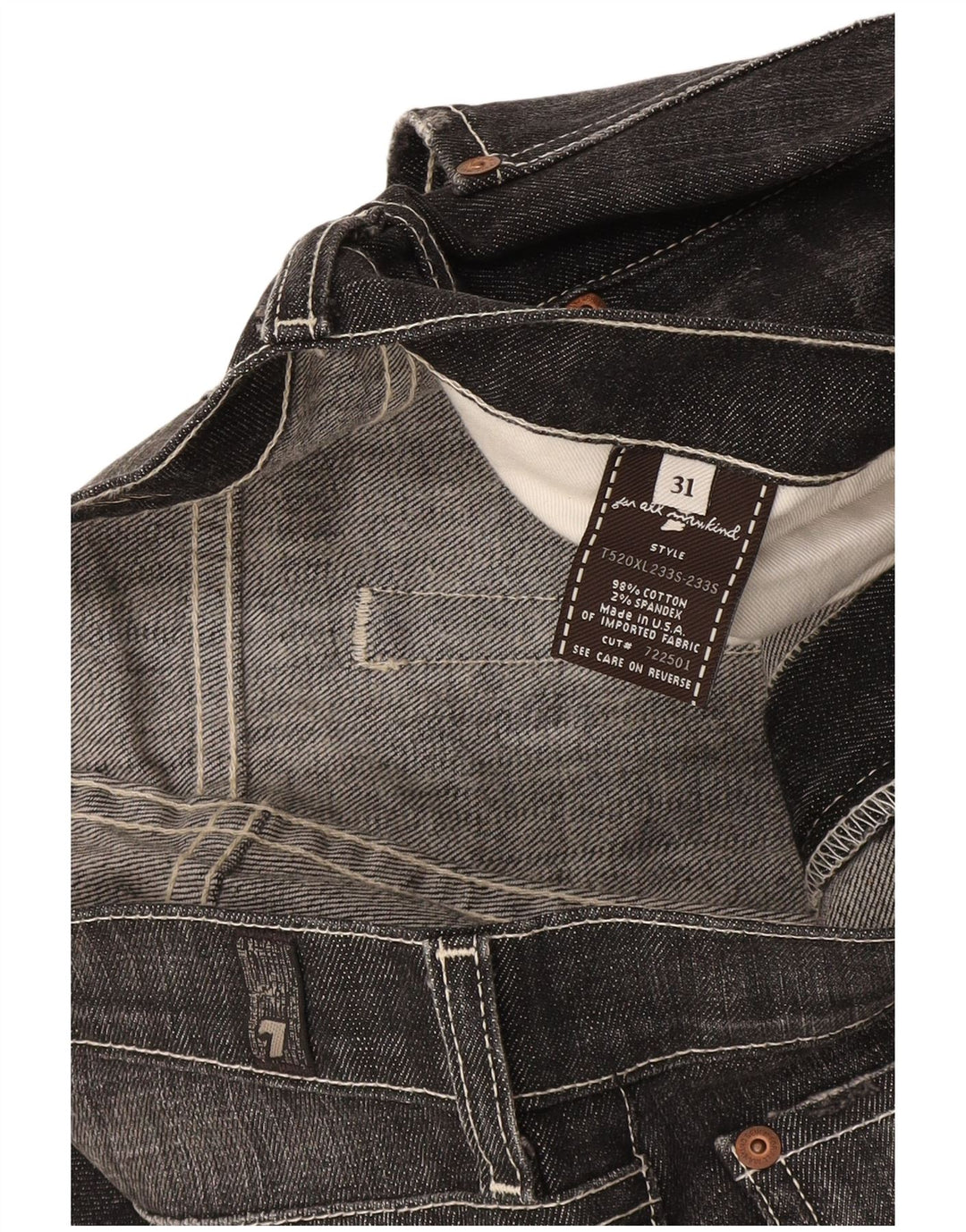 7 For All Mankind Blugi Bootcut pentru femei W31 L36 Bumbac gri