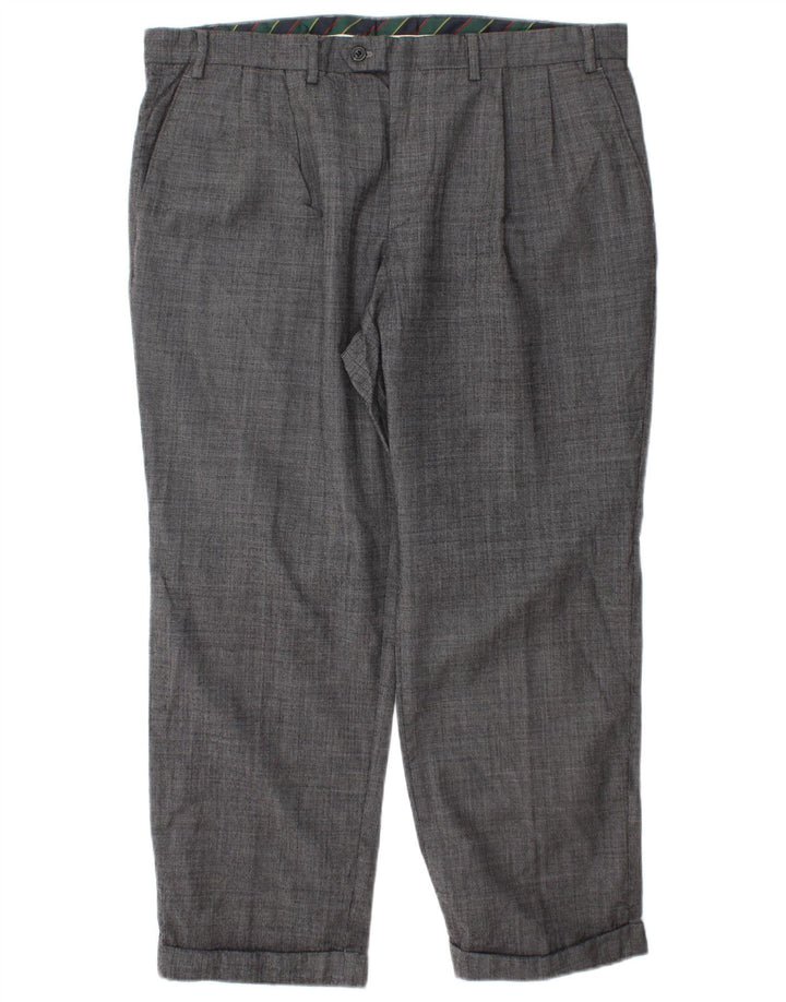 Pantaloni de costum pentru bărbați CHAPS L38 L29 Lână gri