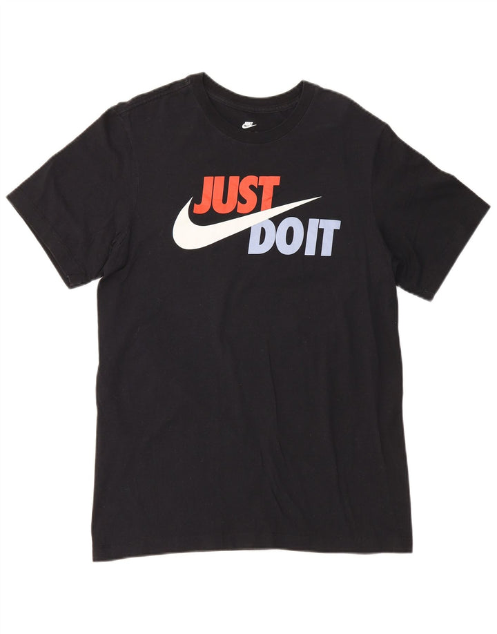 Tricou grafic Nike pentru bărbați Top mic, negru, bumbac
