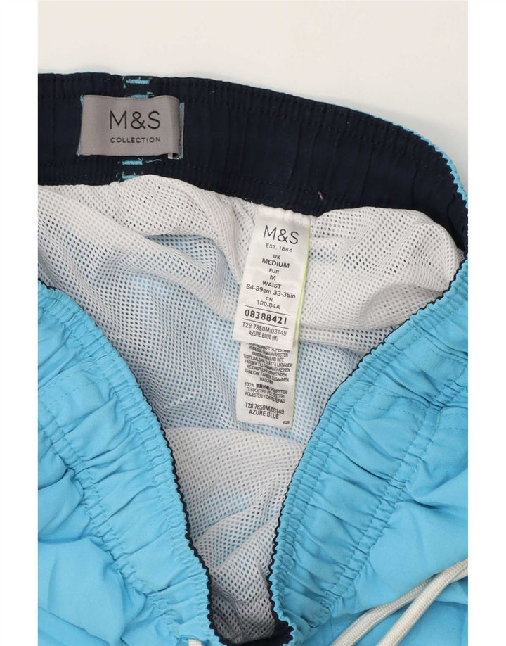 Pantaloni scurți de înot pentru bărbați Marks & Spencer, poliester albastru mediu