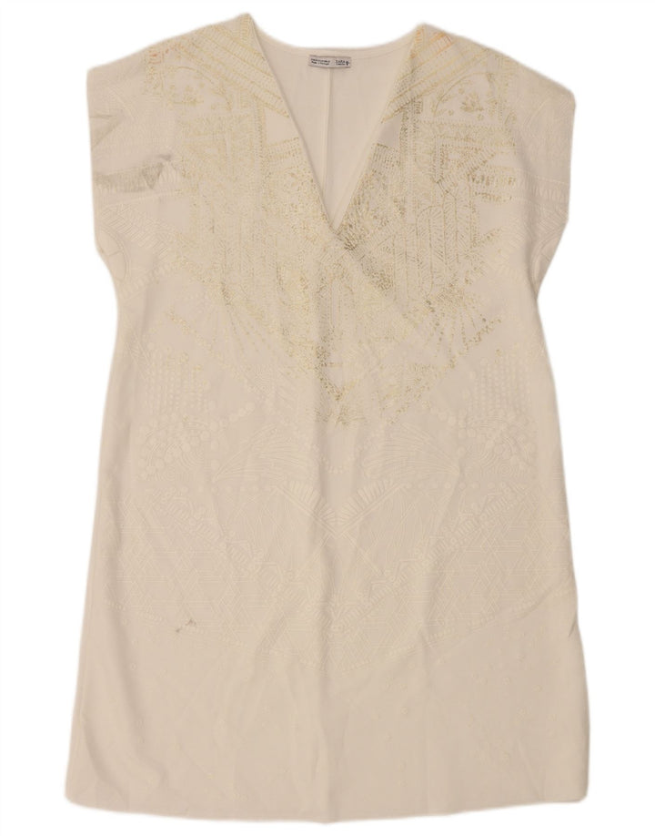 Rochie Schimbată pentru Damă Zara UK 12 Medium White Paisley
