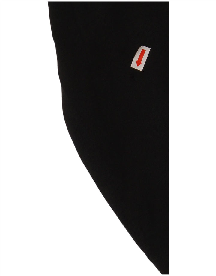 ADIDAS Pulover oversized Crop Hoodie pentru femei UK 6 XS Bumbac negru