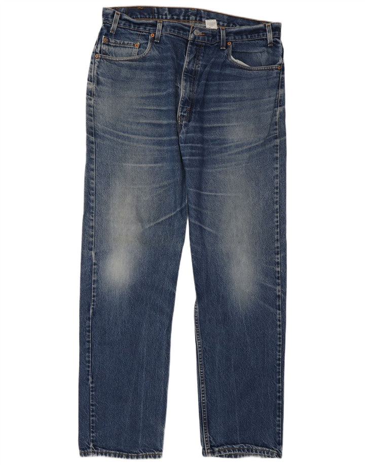 Blugi drepti pentru bărbați Levi's 505, cu ajustare normală, L40 L34, bumbac albastru