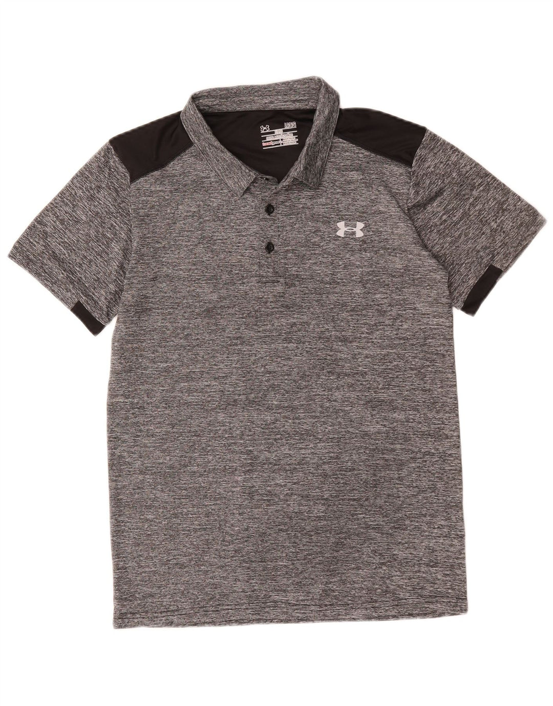 Tricou polo Under Armour pentru bărbați Heat Gear, mare, gri, poliester color bloc