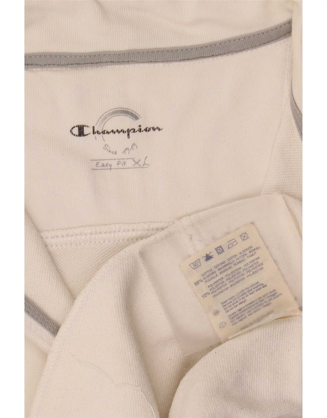 Jachetă de top pentru trening pentru bărbați Champion Easy Fit, XL, bumbac alb