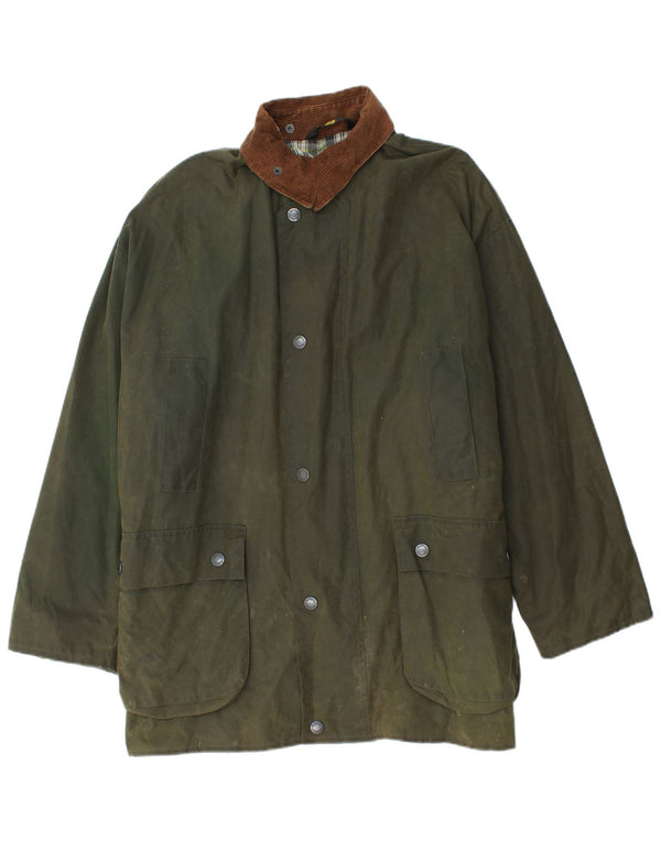 Jachetă ceară pentru bărbați MC Orvis Wachs-Wetterjacke UK 42 XL bumbac verde