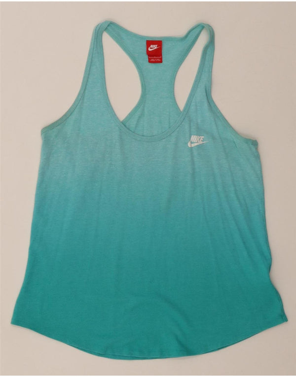 Vestă pentru femei Nike UK 14 mare, bumbac color-bloc turcoaz