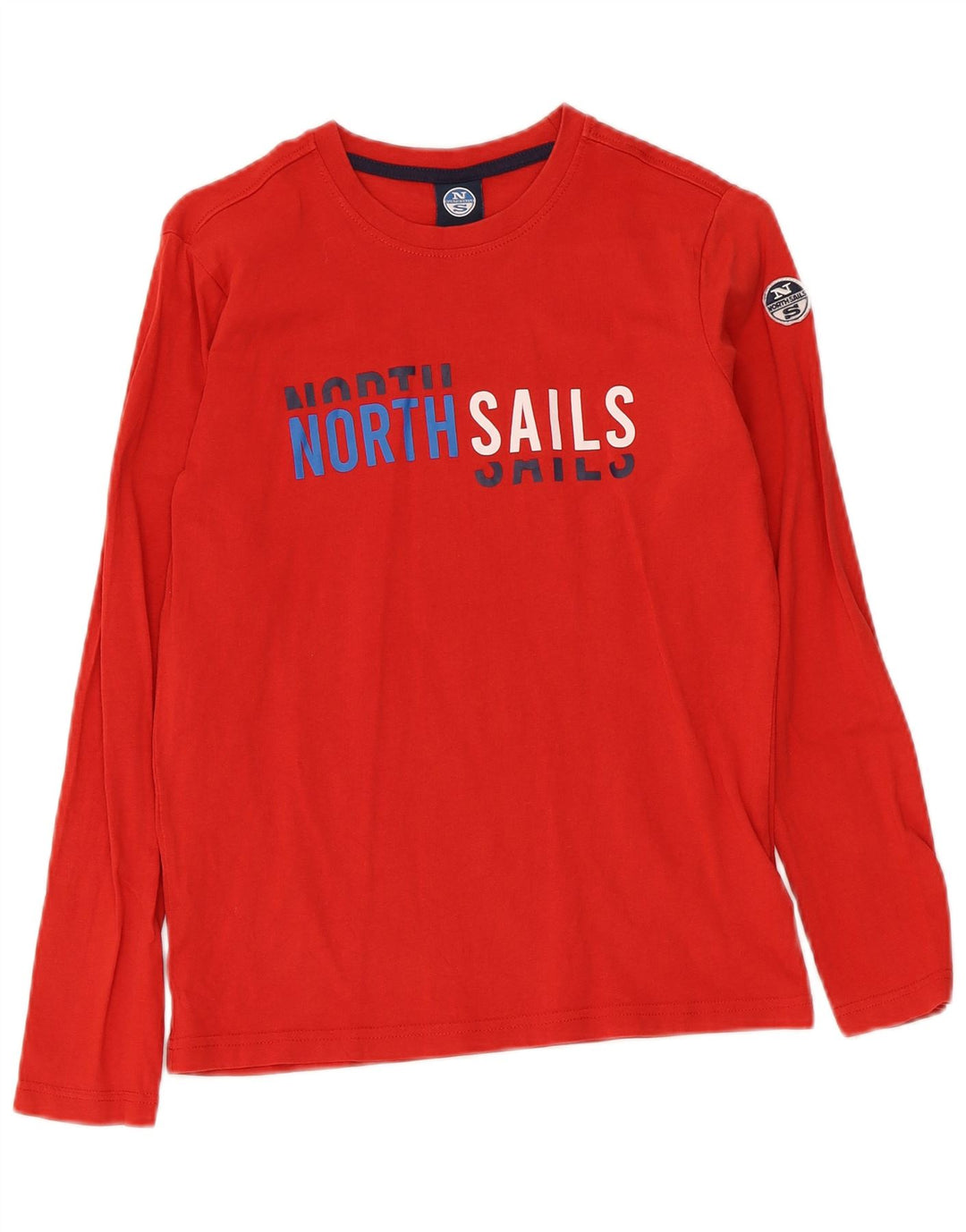North Sails Boys Graphic Top Maneca lunga 11-12 ani, bumbac rosu
