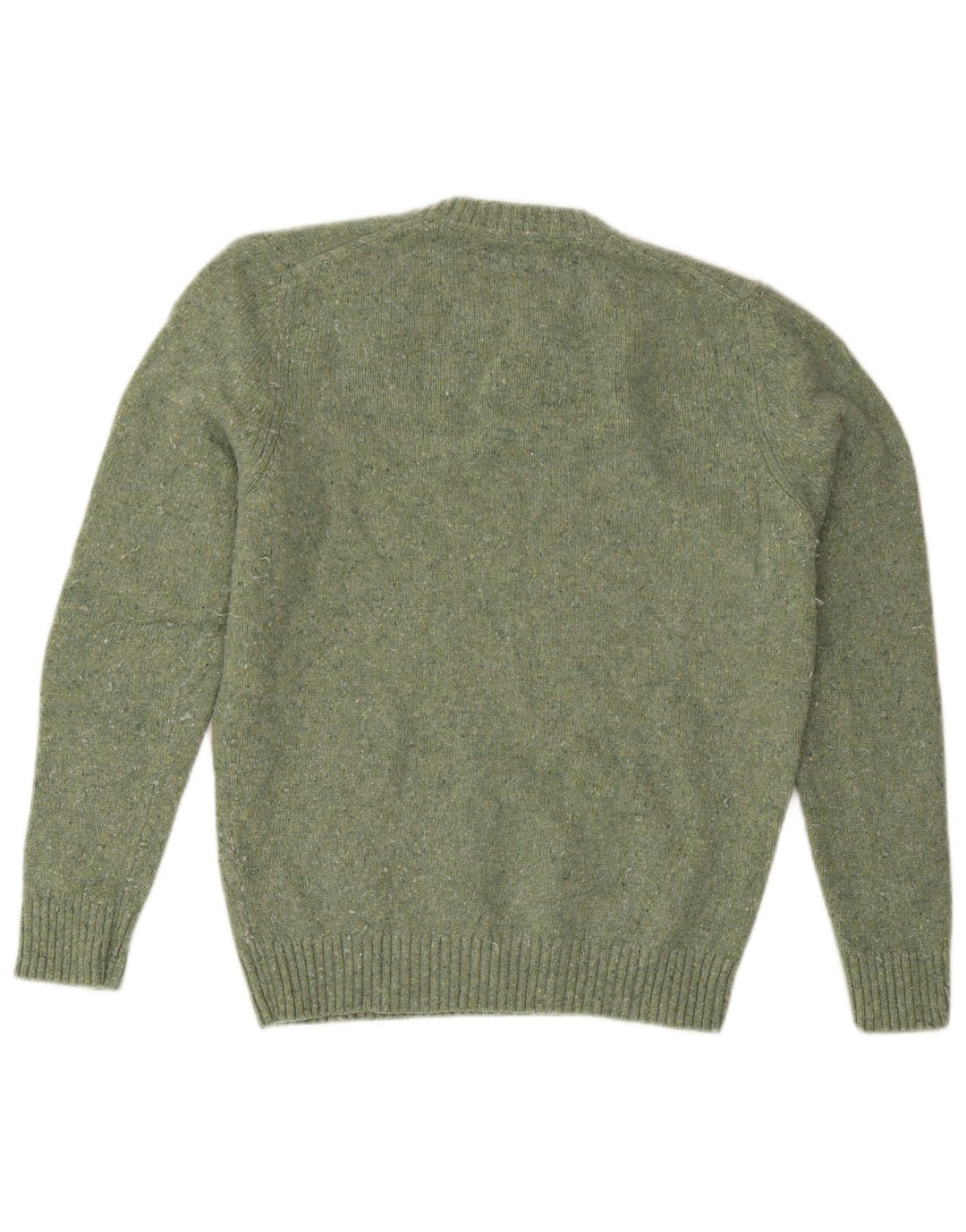 Pulover Massimo Dutti pentru bărbați cu decolteu rotund, verde mediu