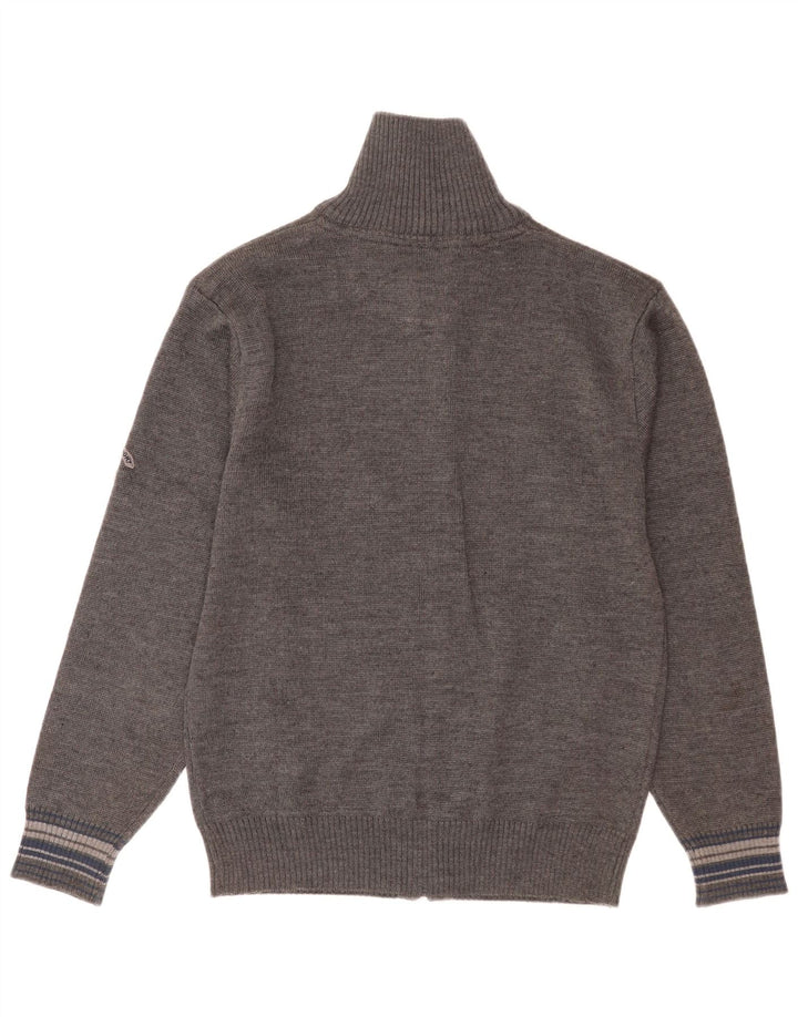 Cardigan Vintage pentru bărbați XL Lână virgină gri