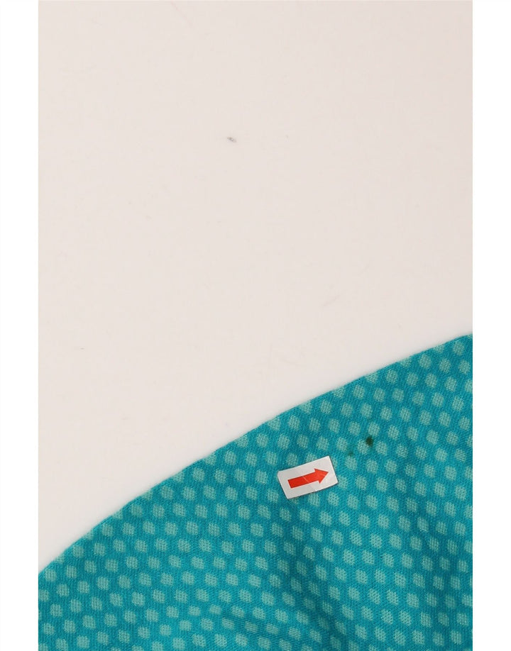 Eddie Bauer Top cu fermoar pentru femei cu mânecă lungă UK 10 mic turcoaz pete