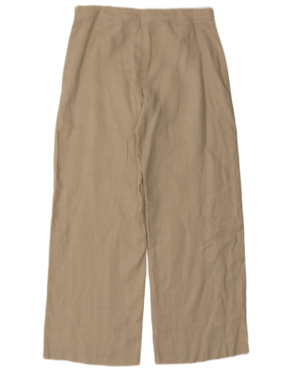 Stefanel Pantaloni casual dama cu picioare late IT 44 Medium W30 L29 Bej Ramie