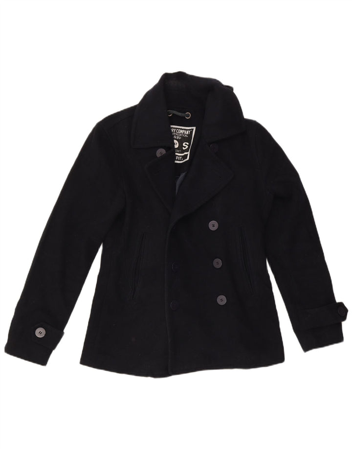 Palton Superdry pentru bărbați, slim fit, UK 36, lână, albastru marine