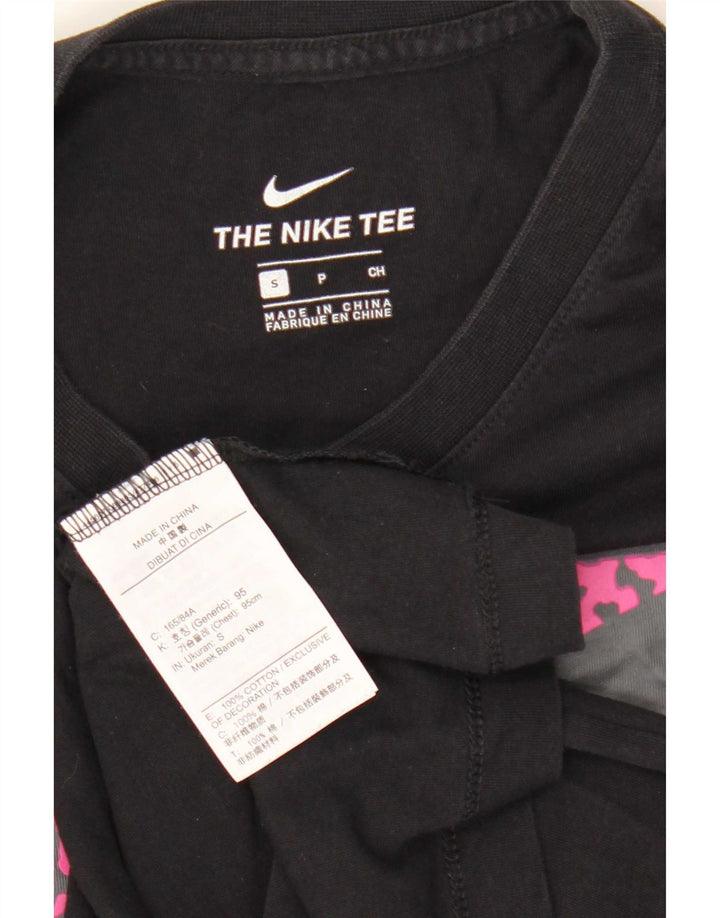 Tricou grafic Nike pentru bărbați Top mic, negru, bumbac